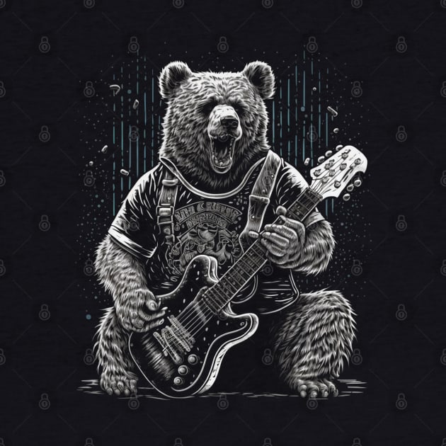 Bear Playing a Guitar by AI studio